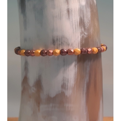 schuifarmbandje oker/ brons schuifarmbandje oker/ brons